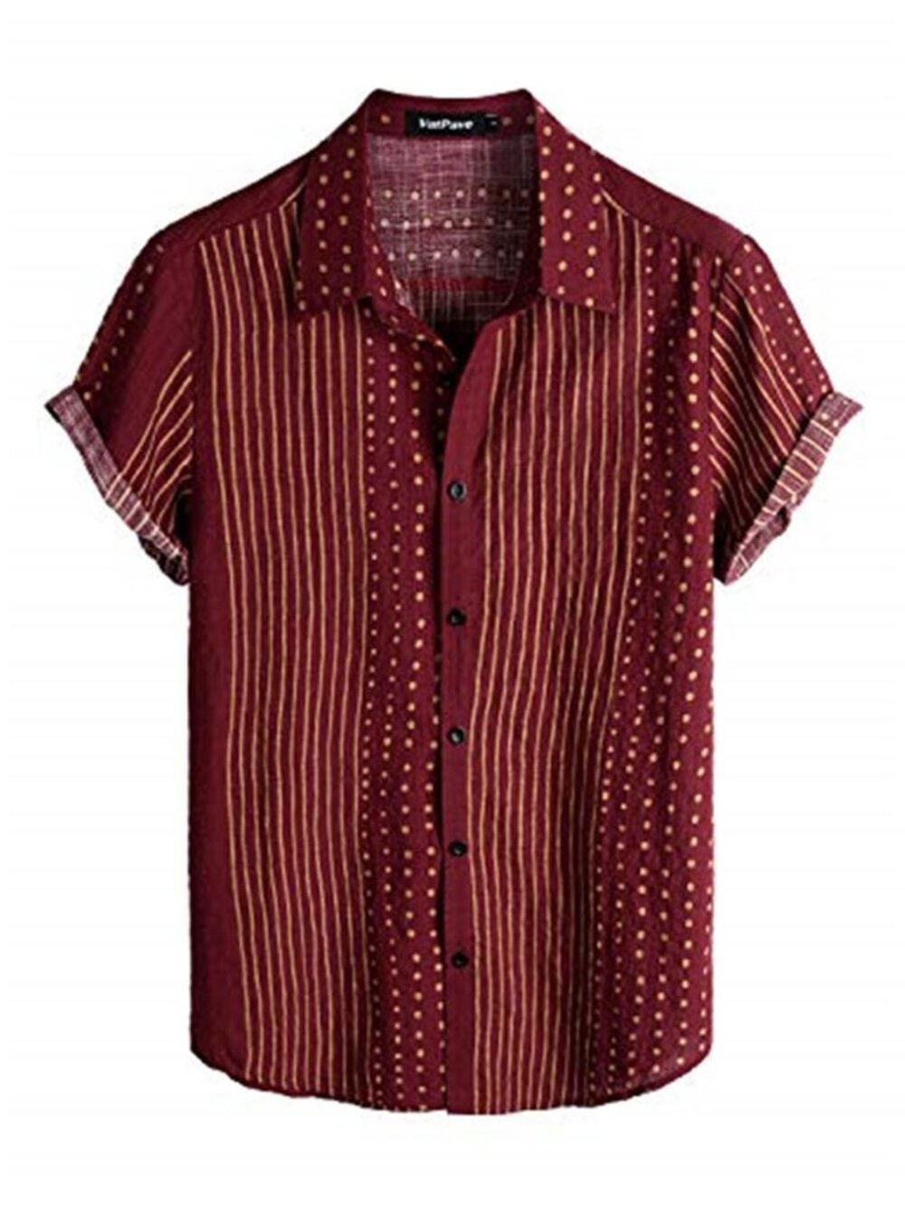 Mens Cotton Hawaiian Shirt Tropical Button Down Short Sleeve Beach Vacation Top